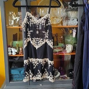 Wacoal L Black Cream Sheer Chemise